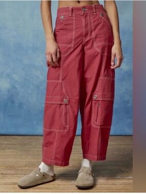 BDG Red Cargo Pants